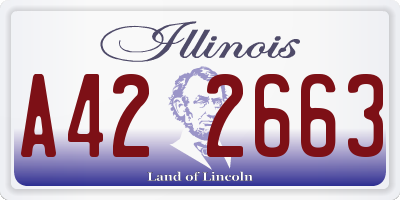 IL license plate A422663