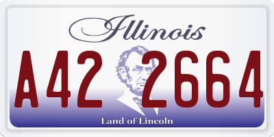 IL license plate A422664