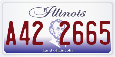 IL license plate A422665