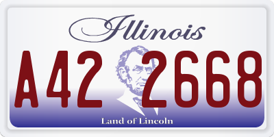 IL license plate A422668