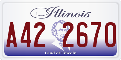 IL license plate A422670