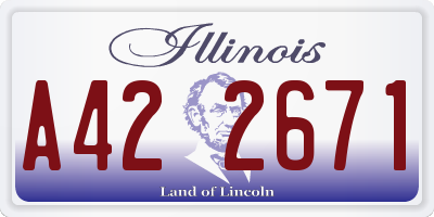 IL license plate A422671
