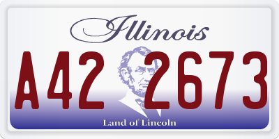 IL license plate A422673
