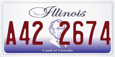 IL license plate A422674