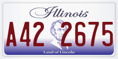 IL license plate A422675
