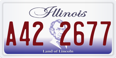 IL license plate A422677