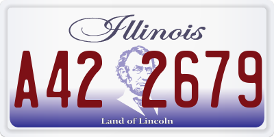 IL license plate A422679