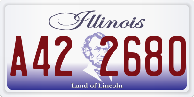 IL license plate A422680
