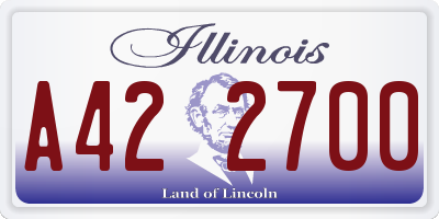 IL license plate A422700