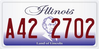IL license plate A422702