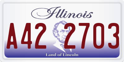 IL license plate A422703