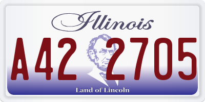 IL license plate A422705