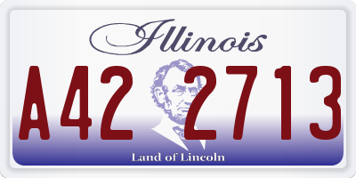 IL license plate A422713