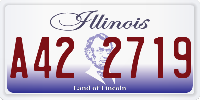 IL license plate A422719