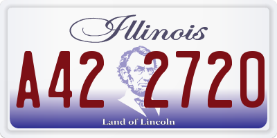 IL license plate A422720
