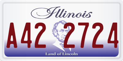 IL license plate A422724