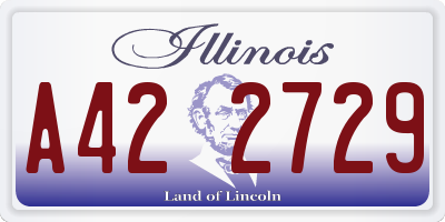 IL license plate A422729