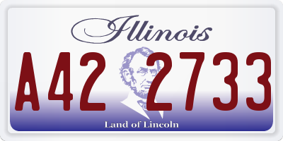 IL license plate A422733