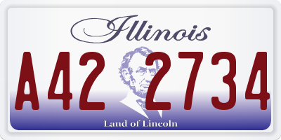 IL license plate A422734