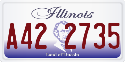 IL license plate A422735