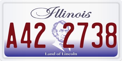 IL license plate A422738
