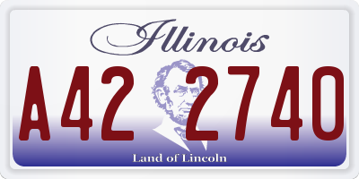IL license plate A422740