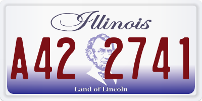 IL license plate A422741
