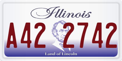 IL license plate A422742