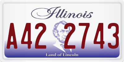 IL license plate A422743