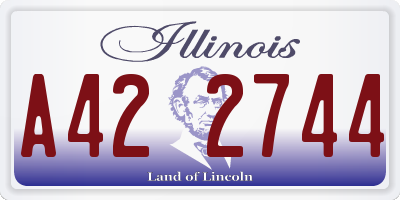 IL license plate A422744