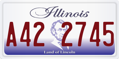 IL license plate A422745