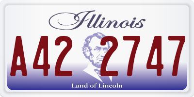 IL license plate A422747