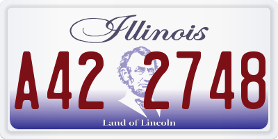 IL license plate A422748