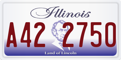 IL license plate A422750