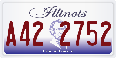 IL license plate A422752