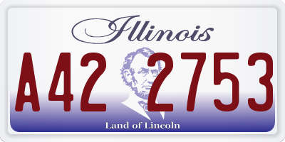 IL license plate A422753
