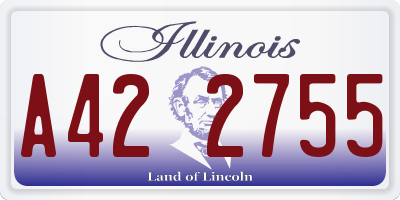 IL license plate A422755