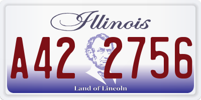 IL license plate A422756