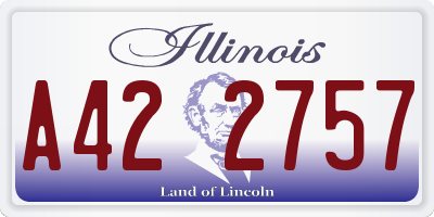 IL license plate A422757