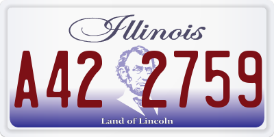 IL license plate A422759