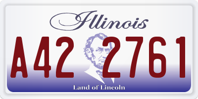 IL license plate A422761