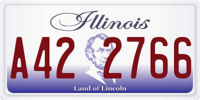 IL license plate A422766