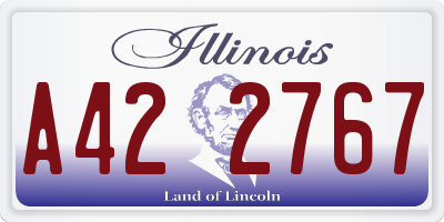 IL license plate A422767