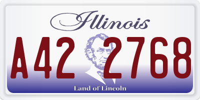 IL license plate A422768