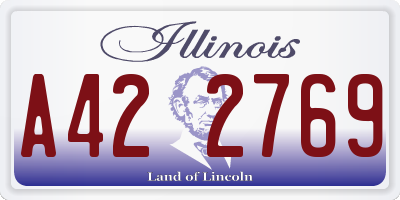 IL license plate A422769