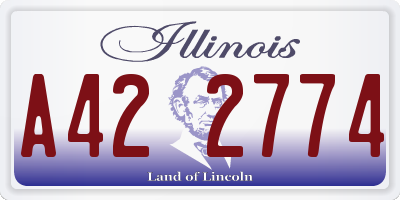 IL license plate A422774