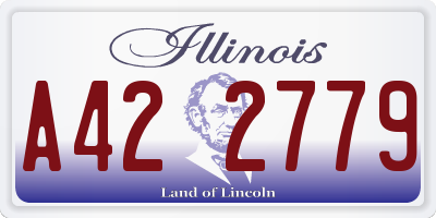 IL license plate A422779