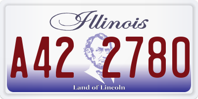 IL license plate A422780