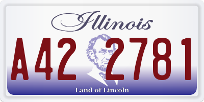 IL license plate A422781