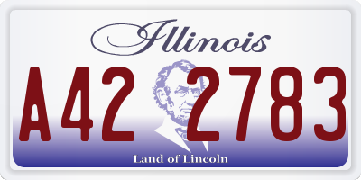 IL license plate A422783